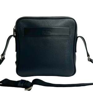 PRADA Blue Leather Pochette Shoulder Bag